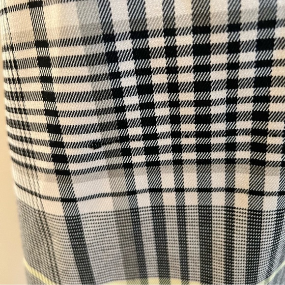 Avec Les Filles Black/ White/ Yellow Plaid Coat - Picture 9 of 12